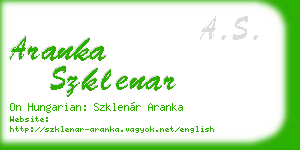 aranka szklenar business card